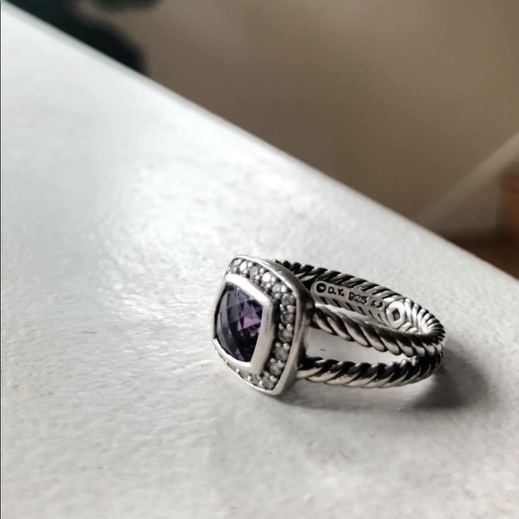 SOLD- David Yurman Petite Albion Ring -Amethyst - Picture 6 of 8